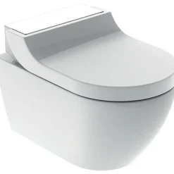 Geberit Aquaclean Tuma Comfort Douche-wc – Verwarmde Zitting & Föhn – Wit, Designafdekking Wit Glas
