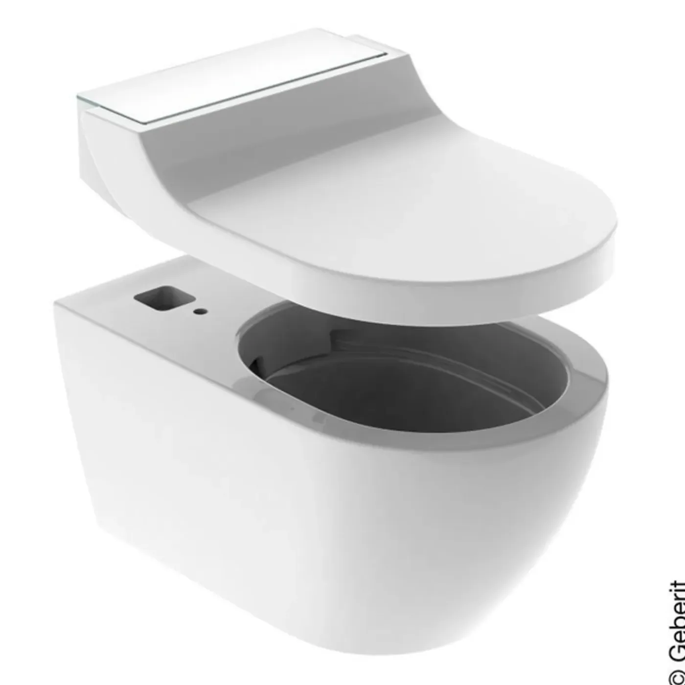 Geberit Aquaclean Tuma Comfort Douche-wc – Verwarmde Zitting & Föhn – Wit, Designafdekking Wit Glas