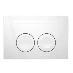 Geberit Bedieningspaneel Delta 25 - Kunststof - Wit - Tweeknops - 24,6x16,4cm