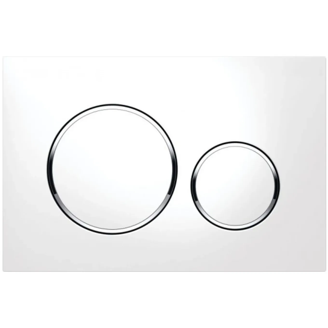Geberit Bedieningspaneel Sigma 20 - Kunststof - Wit/Chroom - Tweeknops - 24,6x16,4cm