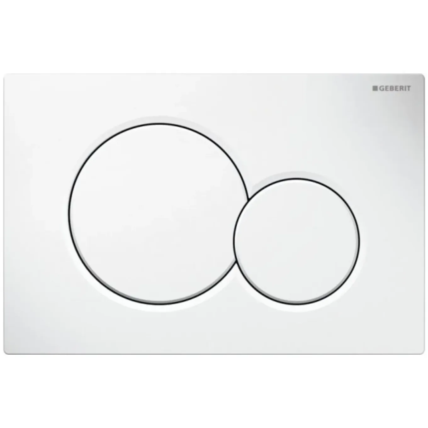 Geberit Bedieningspaneel Sigma 01 - Kunststof - Wit - Tweeknops - 24,6x16,4cm