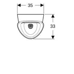 Geberit Renova Urinoir (goot) - Wit