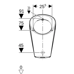 Geberit Renova Urinoir (goot) - Wit