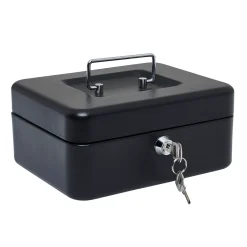 Geldkist 10359190 - met sleutelslot - 6 opbergvakken - 25x18x9cm