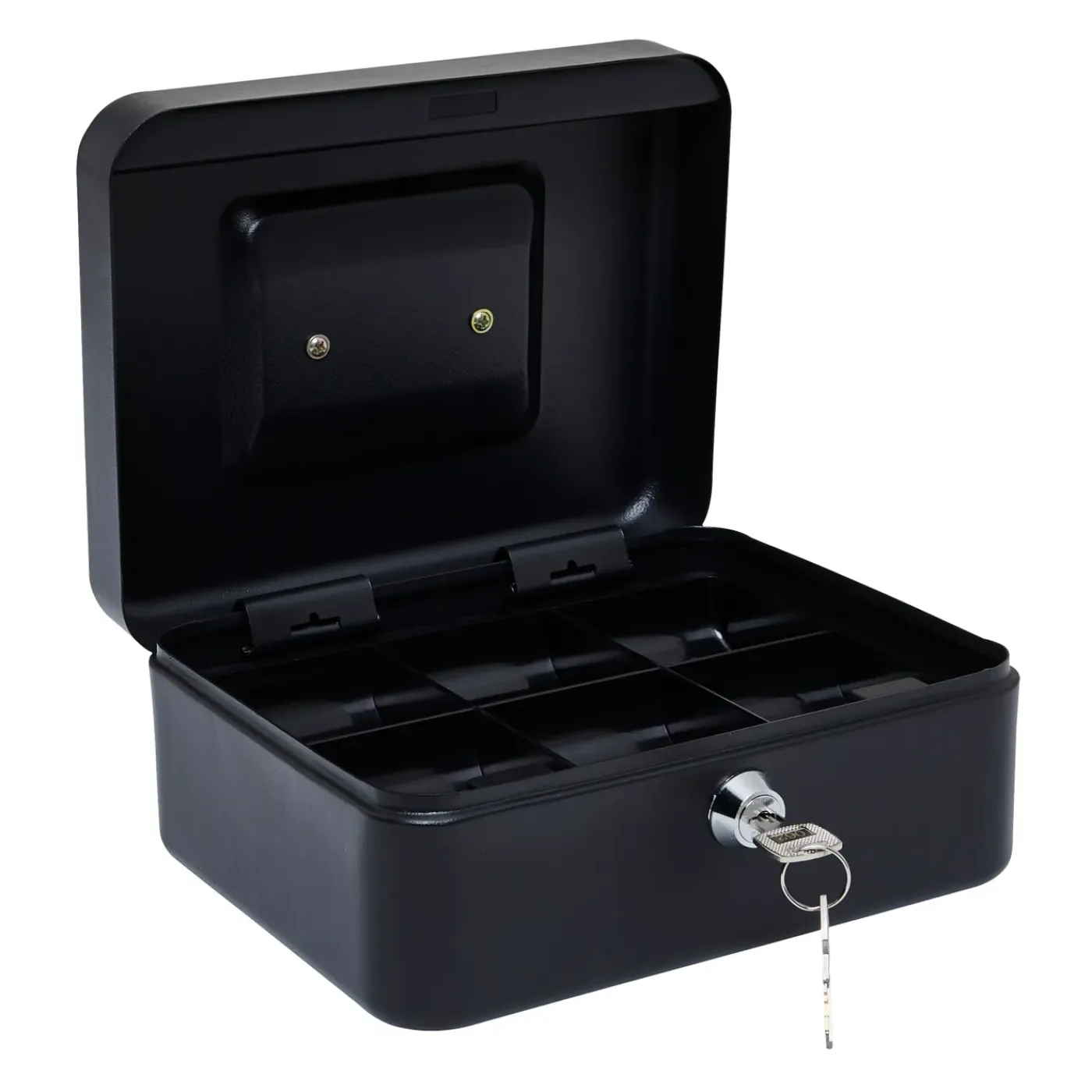 Overig Geldkist 10359189 - met sleutelslot - 6 Vakken Gelddoos, Klein Formaat - 20x16x9cm