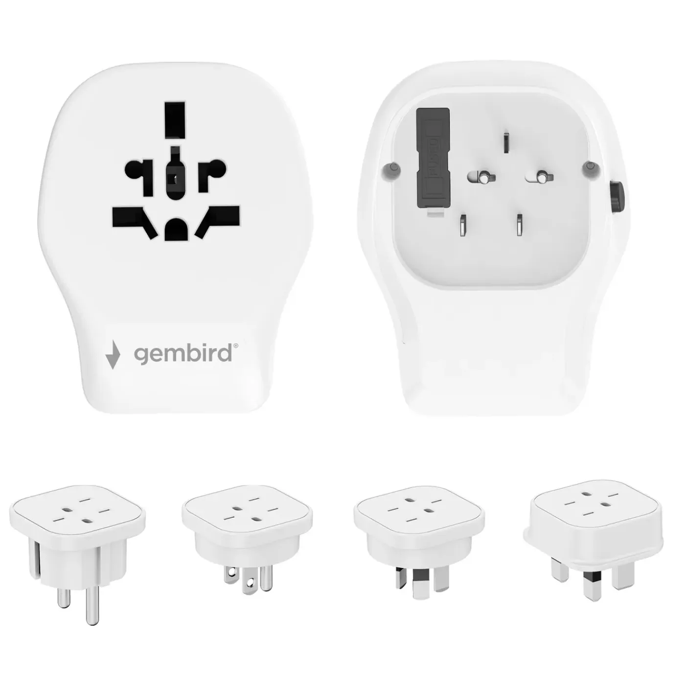 Gembird - Universele Reisstekkerset Met Usb Lader, 20 W, Wit