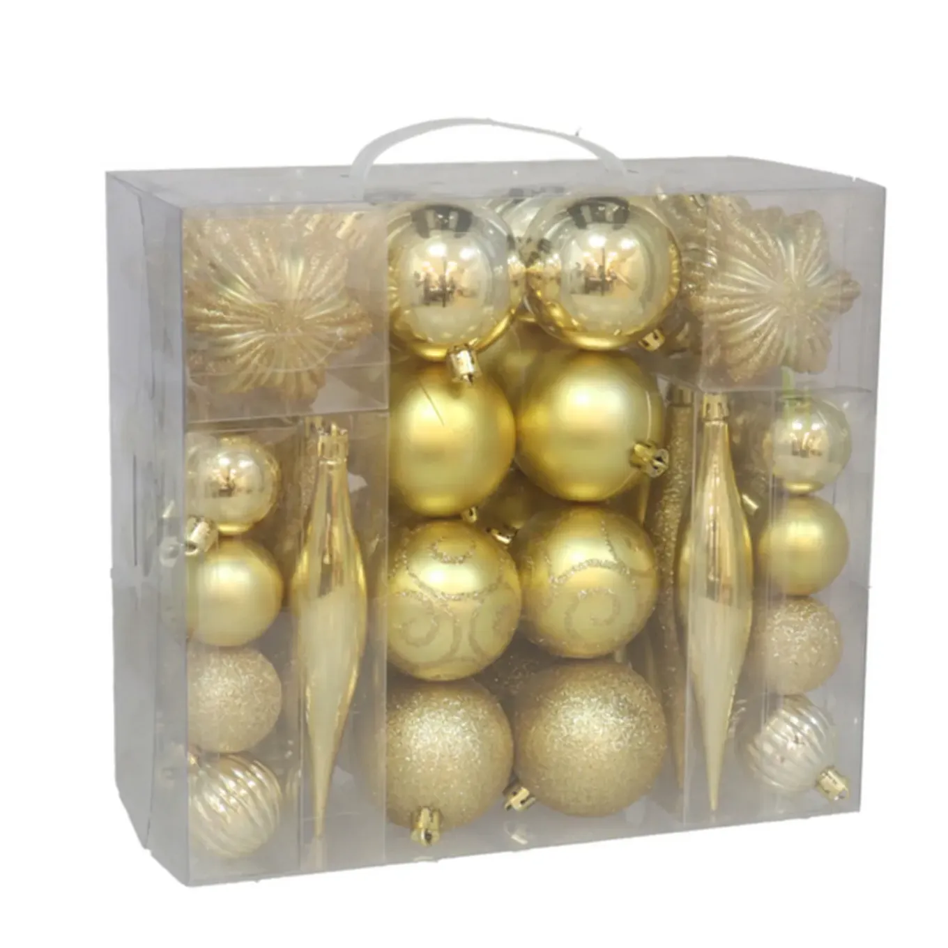 Gerimport Kerstballen En Ornamenten -56x - Goud Kunststof
