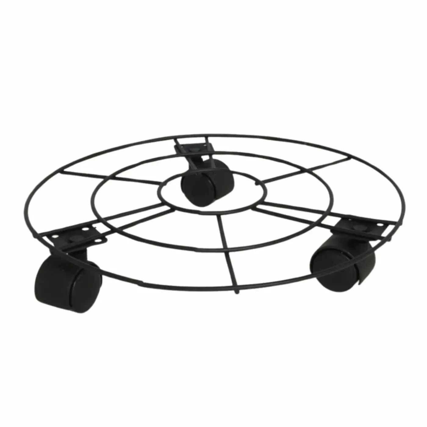 Gerimport Planten Trolley - Multiroller - Rond - Zwart - 25 Cm