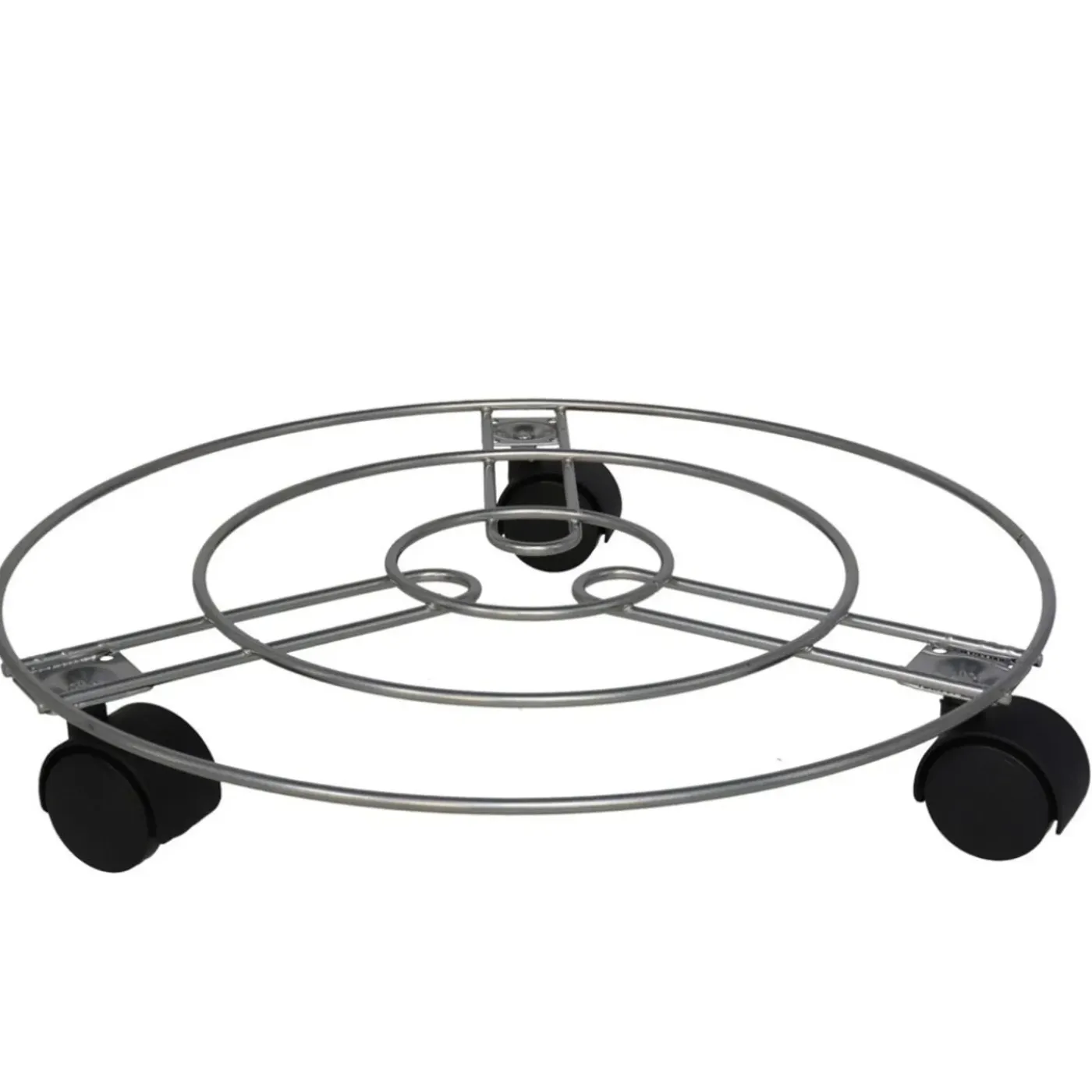 Gerimport Planten Trolley/multiroller - Grijs - Metaal - D35 Cm