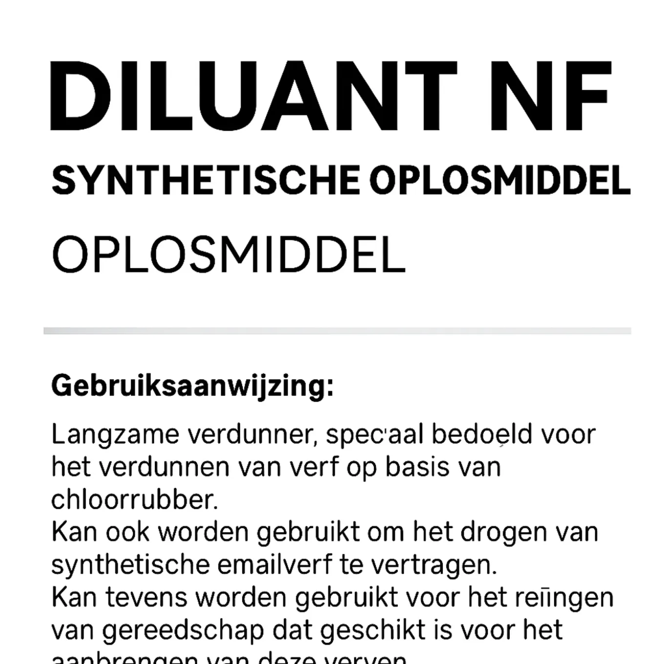 GIOLLI - Verdunner NF - Oplosmiddel - Reiniging van Kwasten - 1L