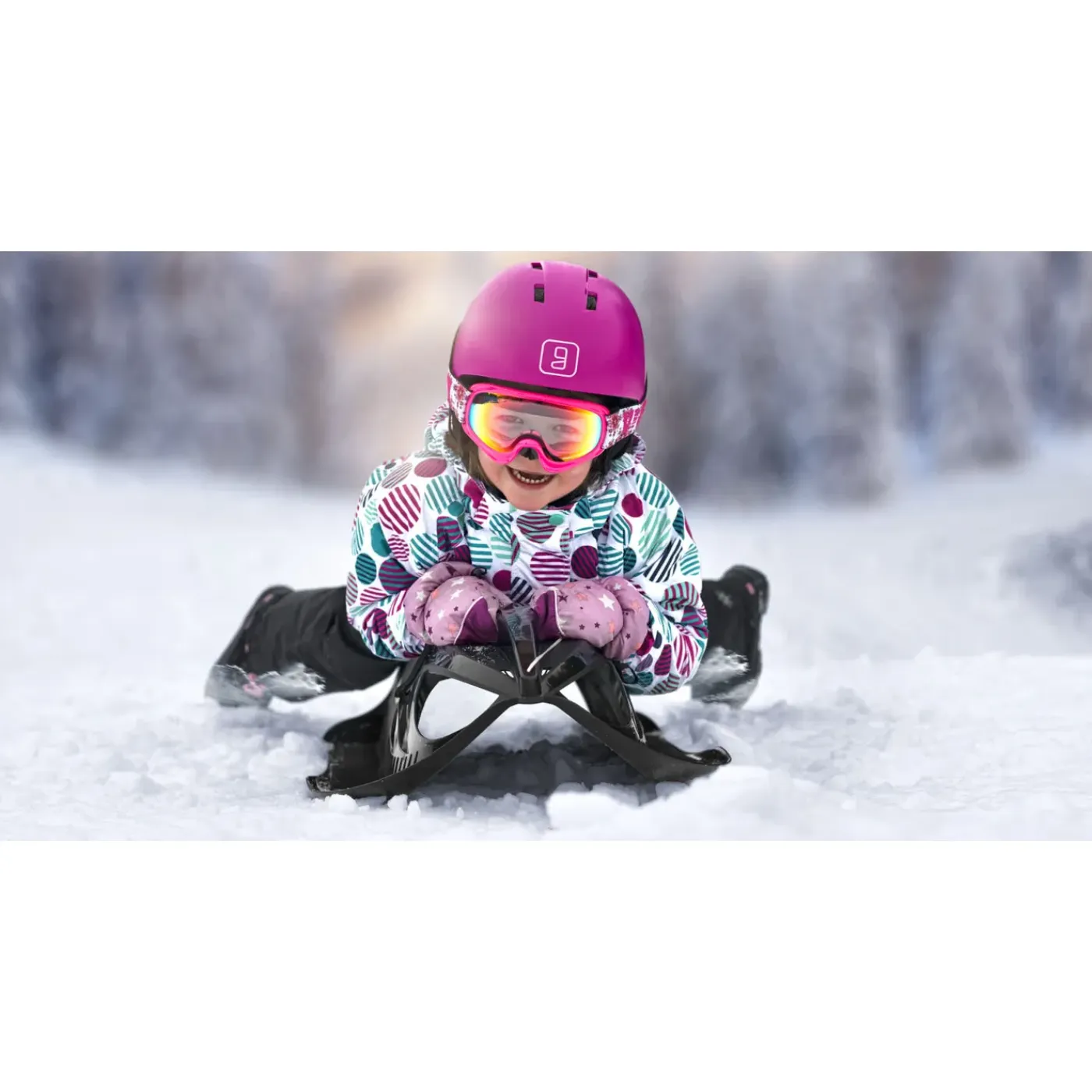 Gizmo Riders - Sneeuwslee - Neon Grip - 93x44 Cm - Roze