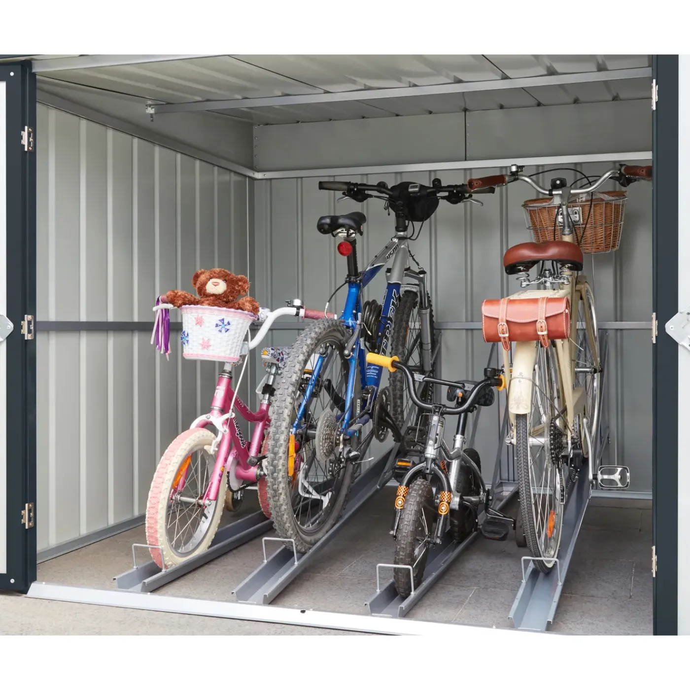 Overig Globel fietsberging Family 66 -plaatstaal - antraciet - 200x189cm