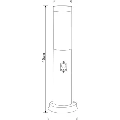 Globo Buitenlamp Boston Staaledelstaal 1x E27