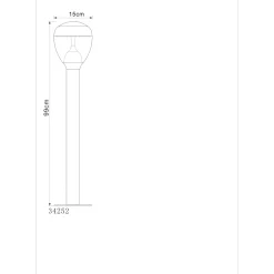 Globo Buitenlamp Callisto Led Staaledelstaal 1x Led