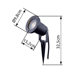 Globo Buitenlamp Style Aluminium Spuitgietwerk Grijs 1x Gu10