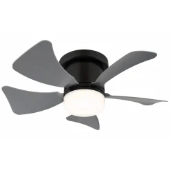 Globo Plafondventilator Hines Led Metaal Zwart 1x Led