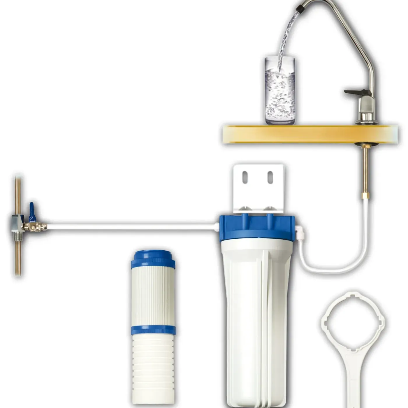 Van Marcke GO by keukenkraan Pure Spirit filter + drinkwatercentrale