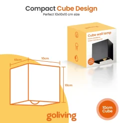 Goliving Buitenlamp Met Bewegingssensor – Wandlamp Zwart – Industrieel – Waterdichte Led