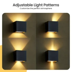 Goliving Buitenlamp Met Bewegingssensor – Wandlamp Zwart – Industrieel – Waterdichte Led