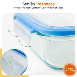 Goliving Glazen Meal Prep Bakjes - Set Van 5 Vershoudbakjes - 1l