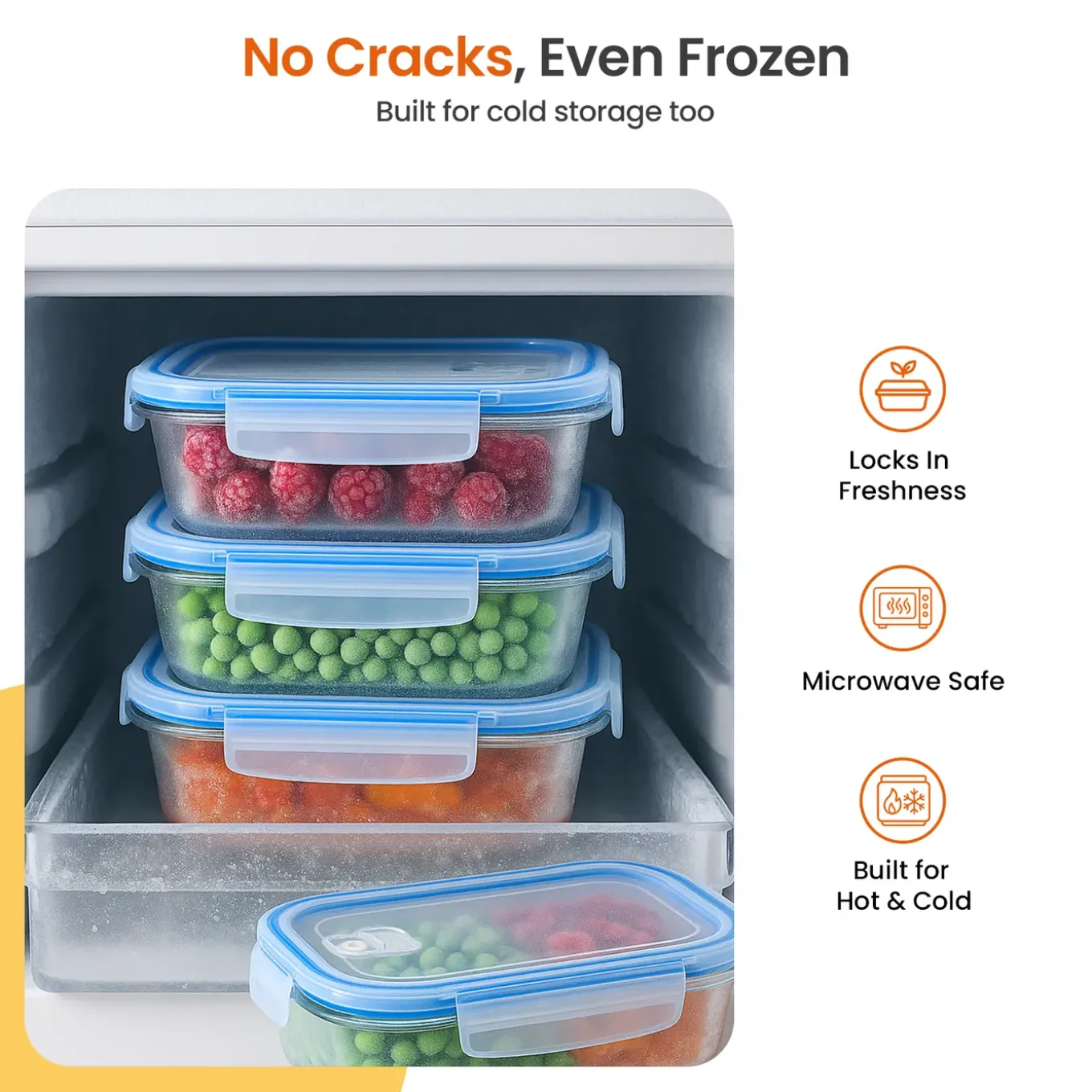 Goliving Glazen Meal Prep Bakjes - Set Van 5 Vershoudbakjes - 1l