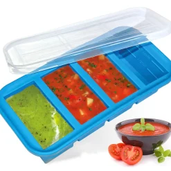 Goliving 4 In 1 Diepvriesbakjes - Vershoudbakjes - 4x250ml - Meal Prep Bakjes - Siliconen