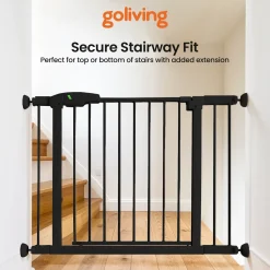 Goliving Traphekje Zonder Boren - Klembevestiging - Uitbreidbaar - Metaal - 75 T/m 103 Cm - Zwart