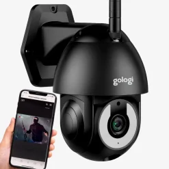 Gologi Superior Outdoorcamera - Buiten Camera - Nachtzicht - Beveiligingscamera - 3mp - Wifi - Zwart