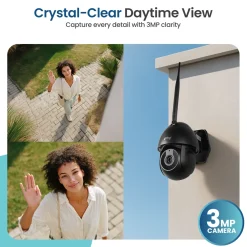 Gologi Superior Outdoorcamera - Buiten Camera - Nachtzicht - Beveiligingscamera - 3mp - Wifi - Zwart