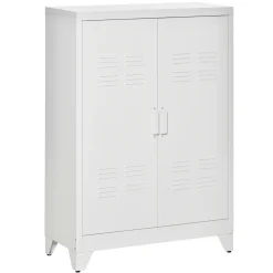 4Goodz Archiefkast Metaal Met Magnetische Deur 33x75x110 Cm - Wit