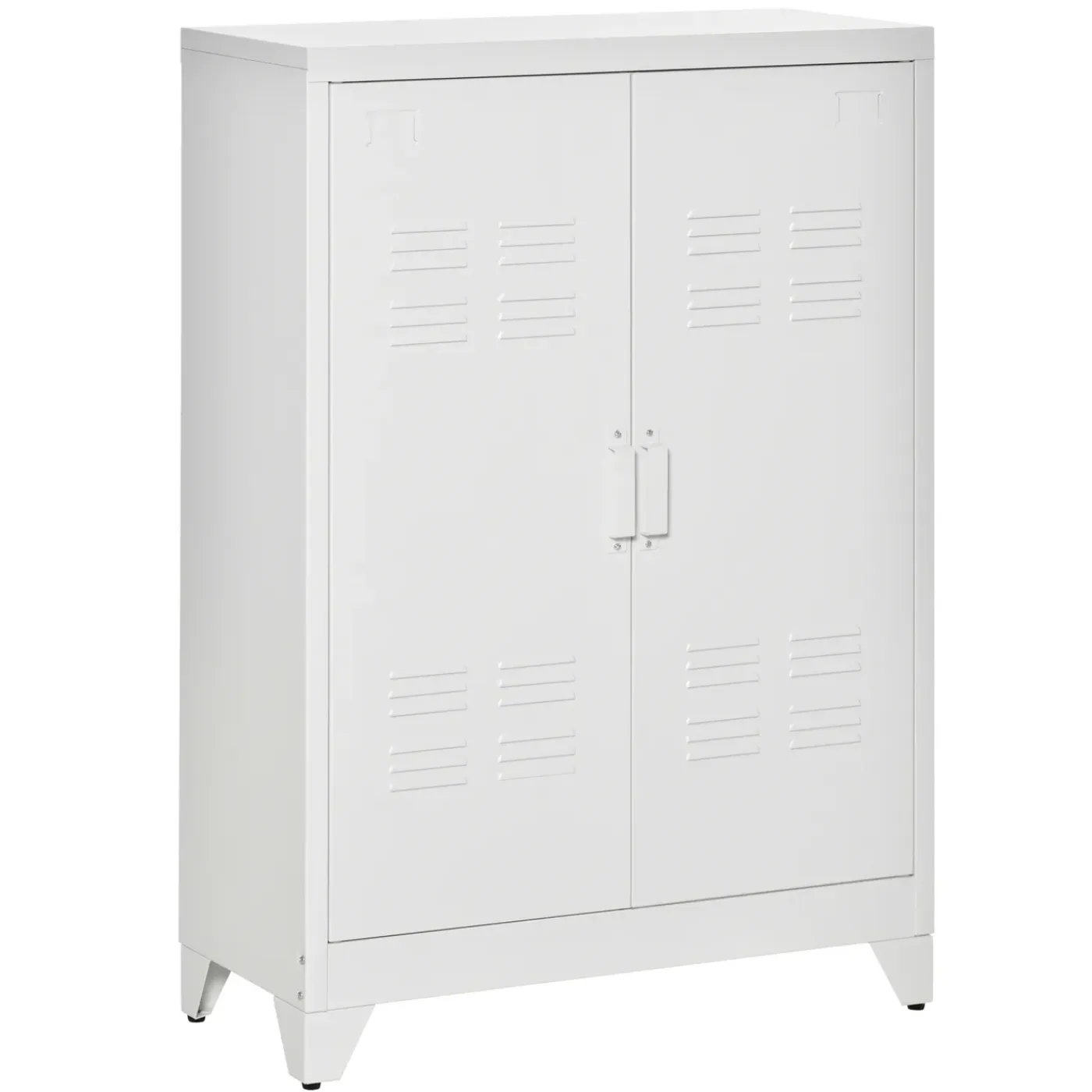 4Goodz Archiefkast Metaal Met Magnetische Deur 33x75x110 Cm - Wit