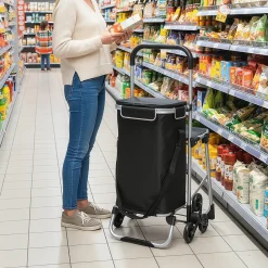 4Goodz Boodschappenkar - Trolley 40 Liter - Zwart