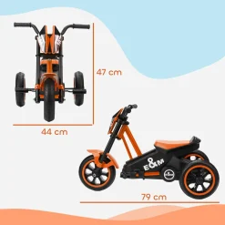 4Goodz Driewieler Loopfiets Met Pedaal Voor Kinderen 18–36 Maanden - Oranje