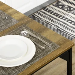 4Goodz Eetkamerset Industrieel Design 3-delig Voor 4 Personen - Eettafel Met 2 Banken