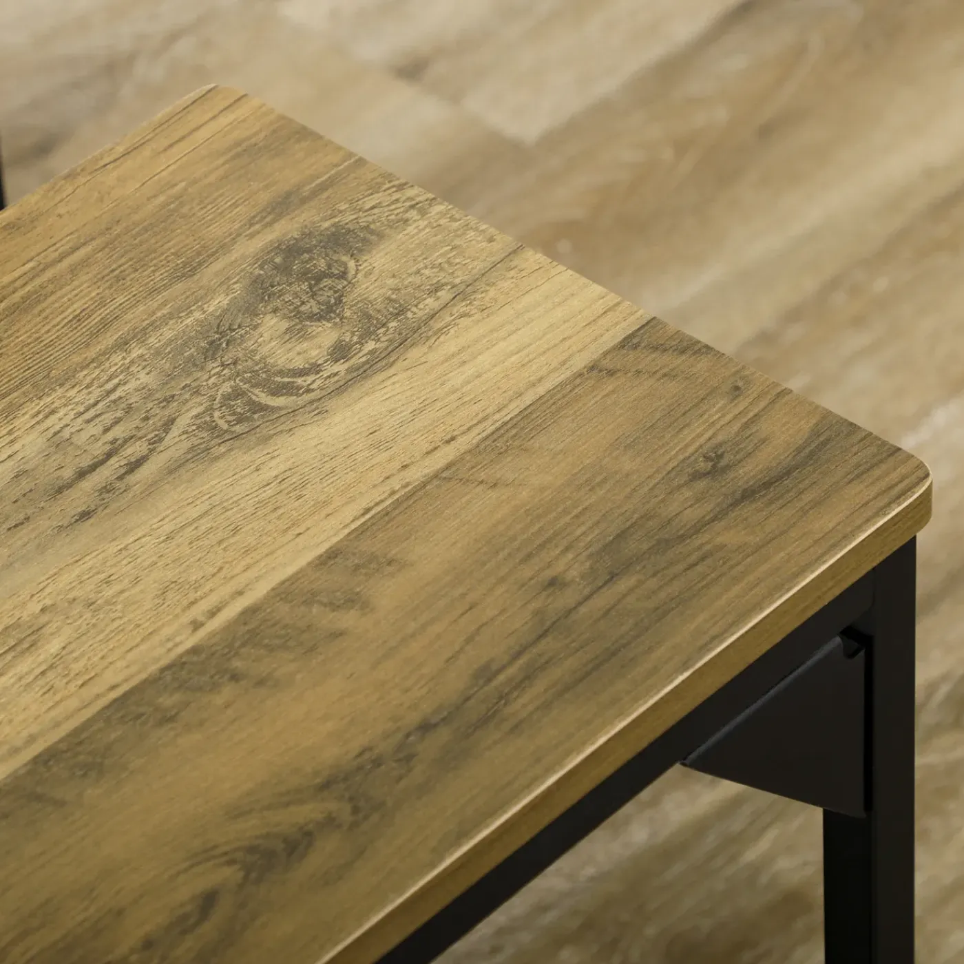 4Goodz Eetkamerset Industrieel Design 3-delig Voor 4 Personen - Eettafel Met 2 Banken