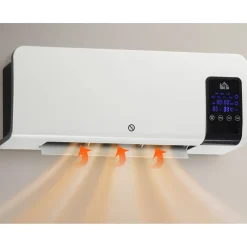 4Goodz Elektrische Heater Wandmontage Met Oscillatiefunctie - 2 Standen - Timer - Led-display