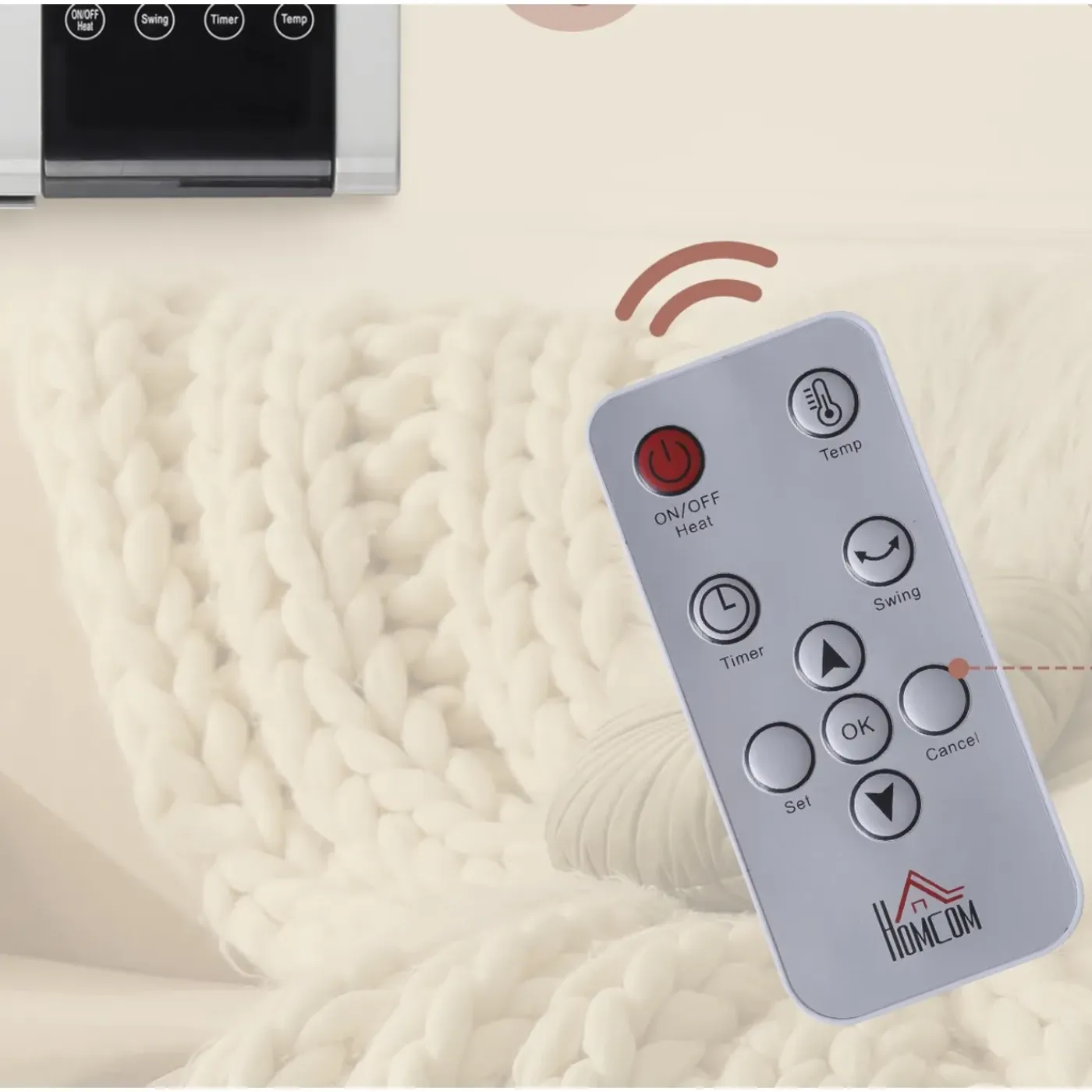4Goodz Elektrische Heater Wandmontage Met Oscillatiefunctie - 2 Standen - Timer - Led-display