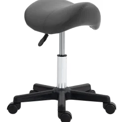 4goodz Ergonomische Zadelkruk Kunstleer Amazonekruk In Hoogte Verstelbaar 45-59 Cm - Grijs