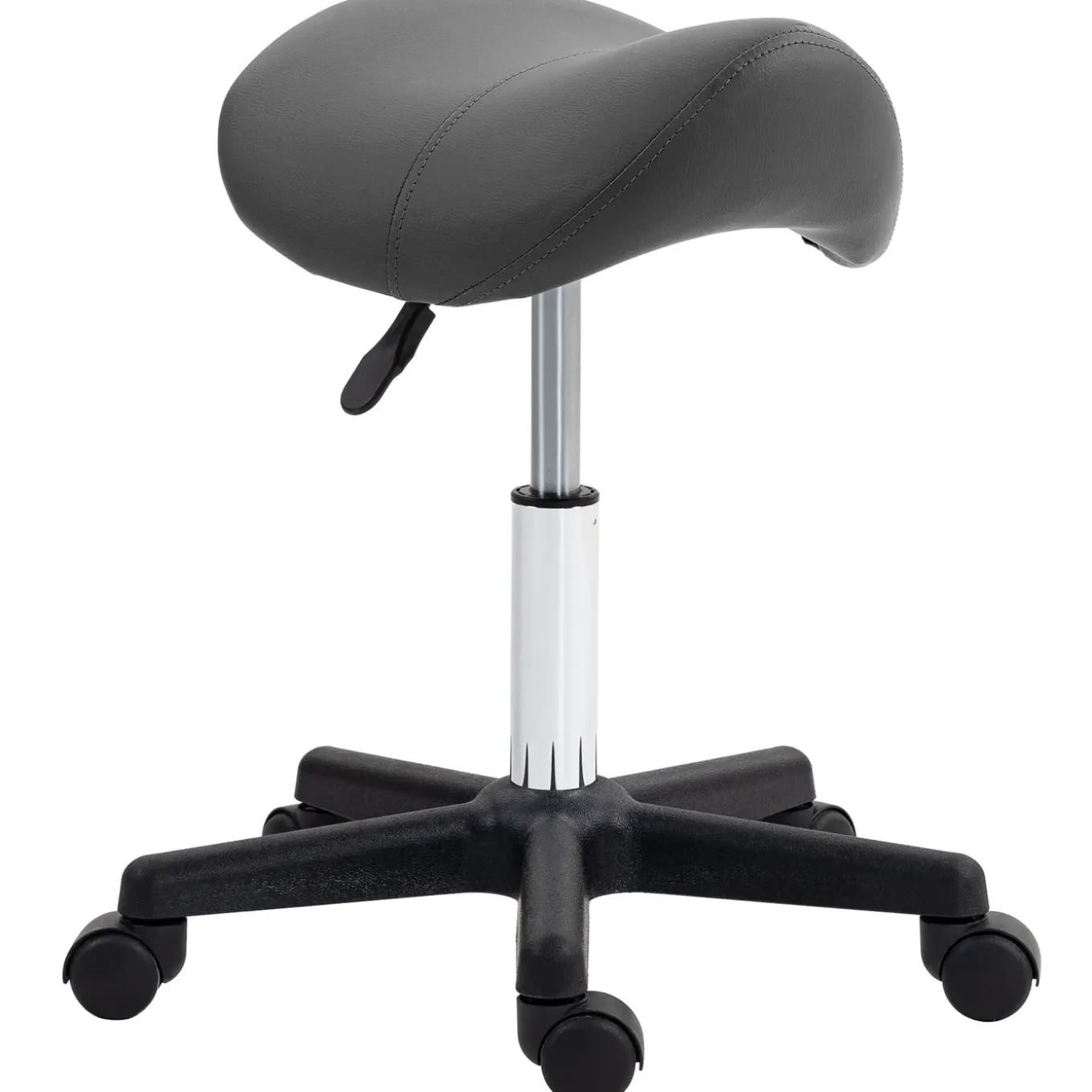 4goodz Ergonomische Zadelkruk Kunstleer Amazonekruk In Hoogte Verstelbaar 45-59 Cm - Grijs