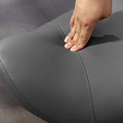4goodz Ergonomische Zadelkruk Kunstleer Amazonekruk In Hoogte Verstelbaar 45-59 Cm - Grijs