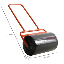 4Goodz Gazonwals Tuinwals 32 Cm Diameter - 38 Liter Water/zand Vulling - Rood