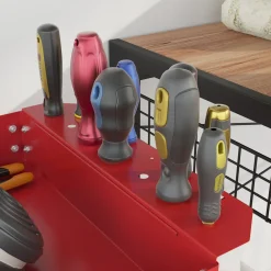 4goodz Gereedschapswagen Met 3 Etages, Lege Werkplaatswagen - Rood