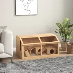 4Goodz Hamsterkooi Van Hout Met Hangbrug