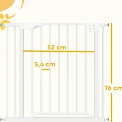 4goodz Hondenhekje Klemmontage 76–82 Cm Breed - Zonder Boren - Wit