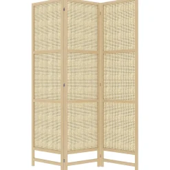 4Goodz Kamerscherm Opvouwbaar - Roomdivider Rotan 135x180 Cm - Bruin/zwart