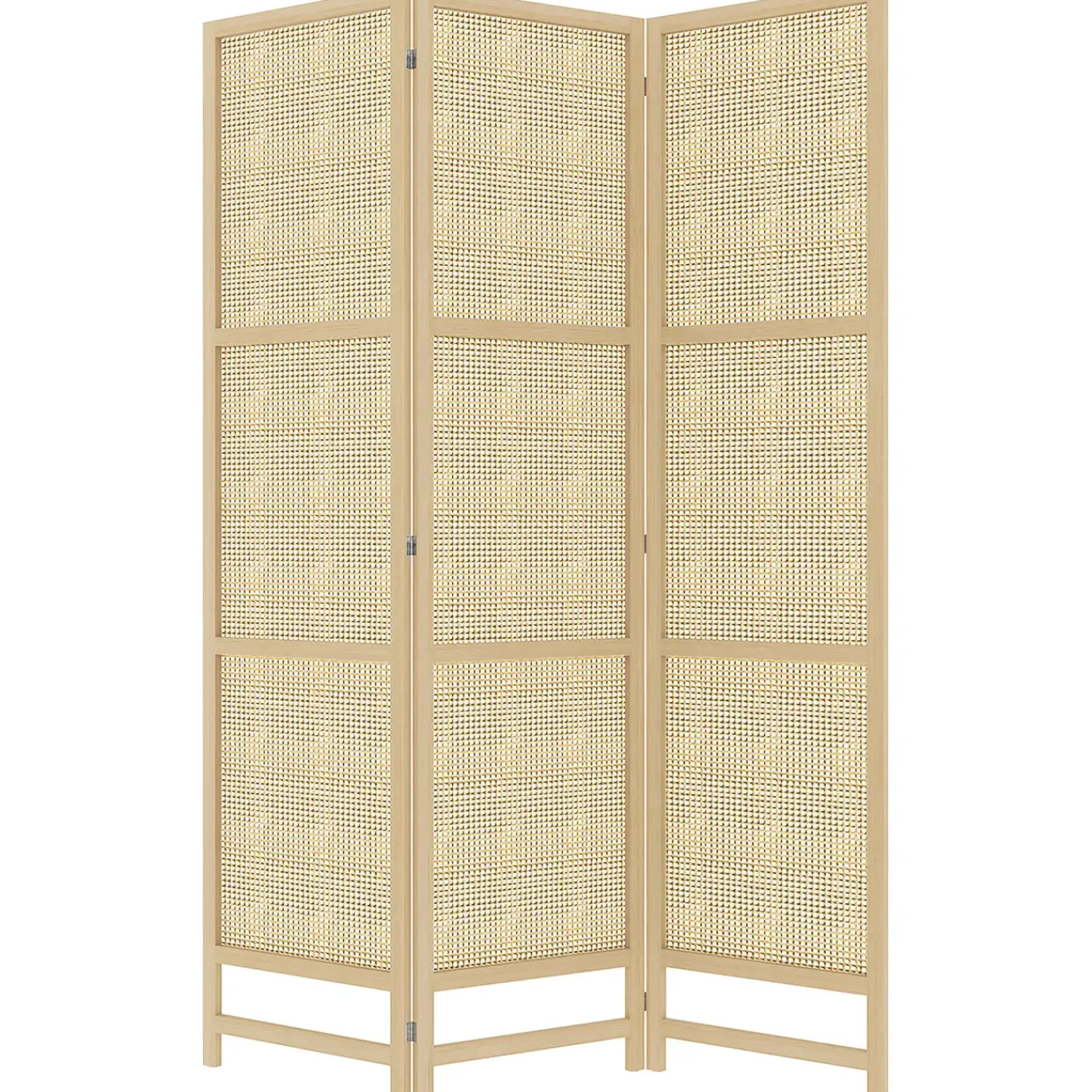 4Goodz Kamerscherm Opvouwbaar - Roomdivider Rotan 135x180 Cm - Bruin/zwart