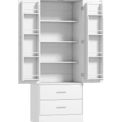 4goodz Keukenkast 159 Cm - Verstelbare Planken - 2 Lades - Wit