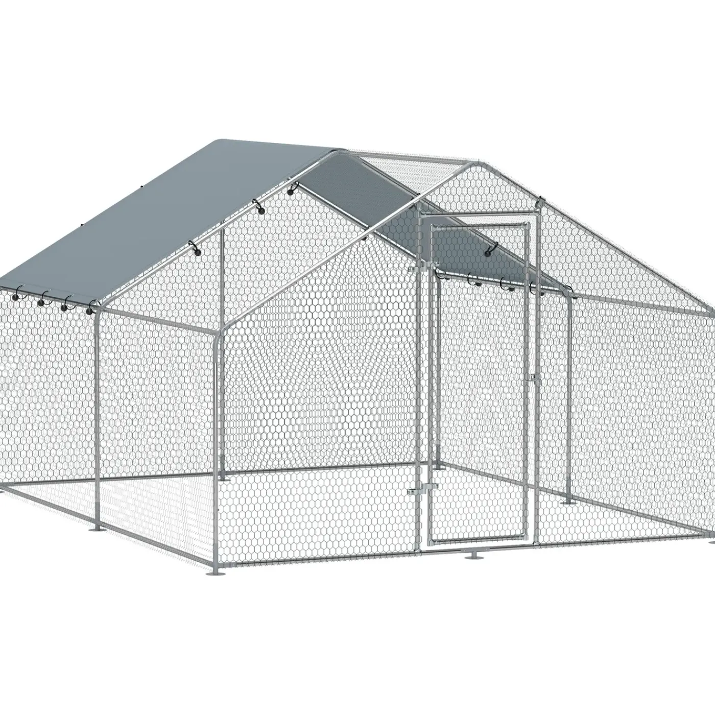 4Goodz Kippenren Met Waterdichte En Uv-bestendige Hoes - 10-15 Kippen - 3 X 3,4 X 1,9 M
