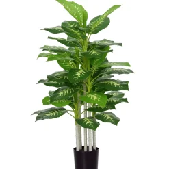 4Goodz Kunstplant Dieffenbachia - Kunstplant Met Pot -120 Cm - Groen