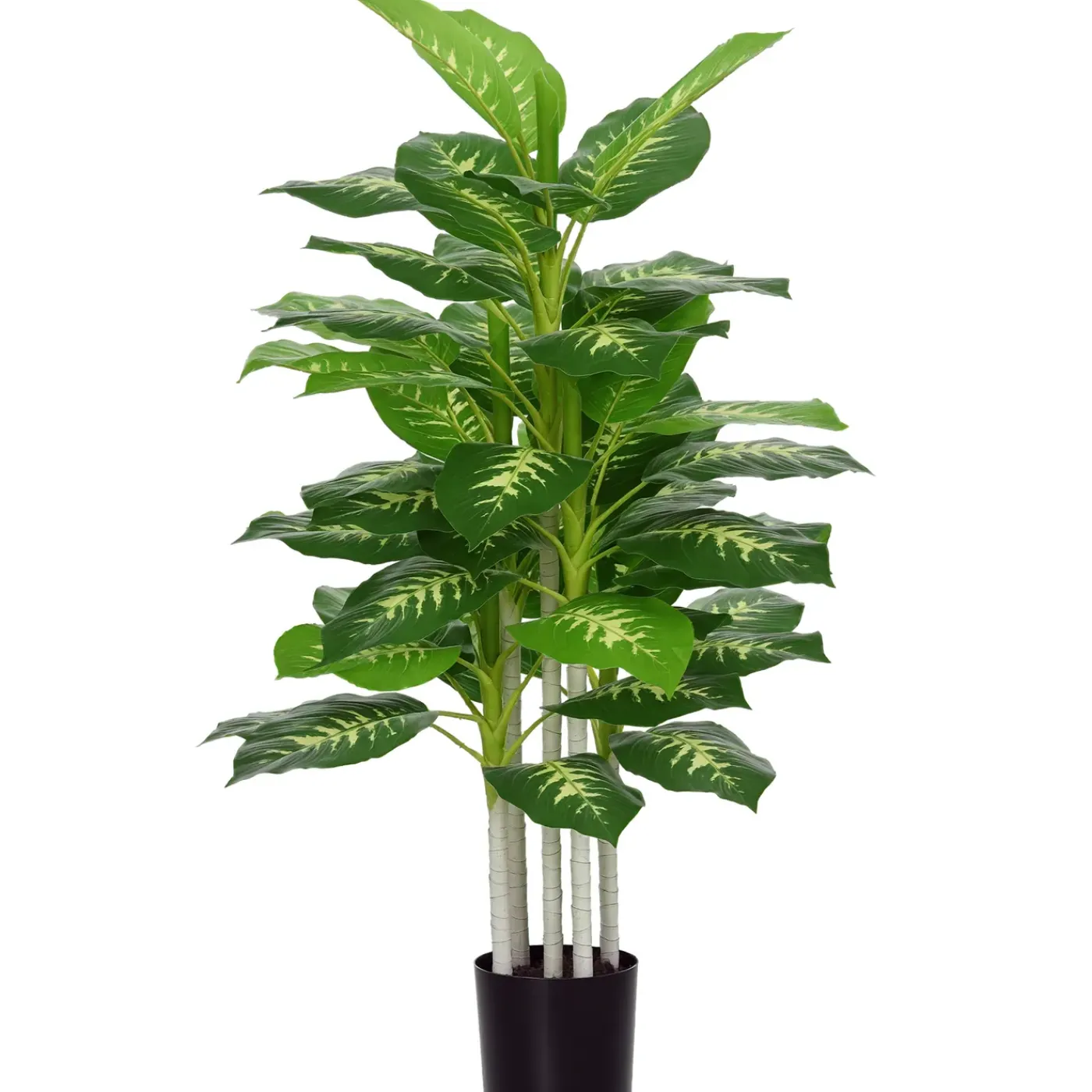 4Goodz Kunstplant Dieffenbachia - Kunstplant Met Pot -120 Cm - Groen
